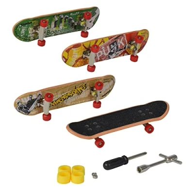 Imagen de Simba 103306084 Finger Skateboard Juego de 4 monopatines para Dedos (9 cm, a Partir 5 años)