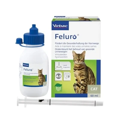 Imagen de Virbac Feluro 60 ml Suplemento Para gatos apoyar el mantenimiento saludable del tracto urinario la salud celular en caso de estrés oxidativo Suspensión oral