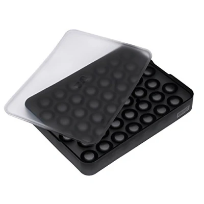 Imagen de Lurch Ice Helado Premium Heladera de Silicona con Tapa para 42 Bolas Hielo en el tamaño 2 cm, Negro, 3.5 x 15,5 20,5 cm