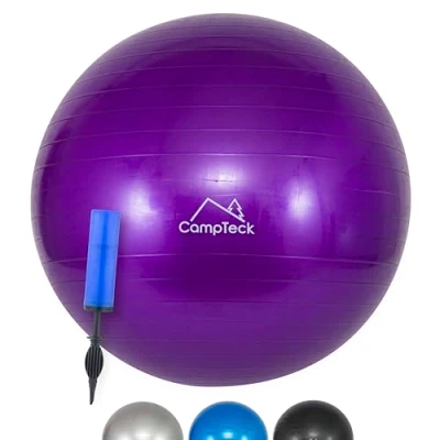 Imagen de CampTeck U7291 Unisex Balón Pelota Gimnasia Ejercicio 65cm con Bomba de Mano para Fitness, Yoga, Pilates Púrpura