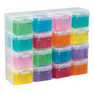 Imagen de Really Use Box 16x0.14Org01 Caja de almacenamiento 16 piezas, 0.14 litros cada una (surtida)