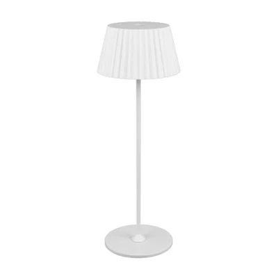 Imagen de Reality Leuchten Suárez lámpara de mesa LED recargable, blanco, altura 39 cm, metal