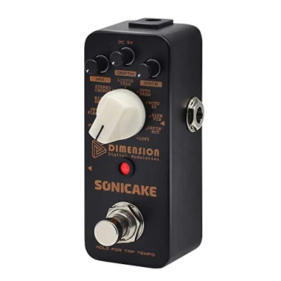 Imagen de SONICAKE Modulación digital Efectos de guitarra Pedal 11 Modo Phaser, Flanger, Chorus, Tremolo, Vibrato, Autowah &amp; Sampling 5th Dimension