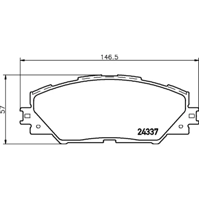 Imagen de HELLA 8DB 355 006 871 Juego de pastillas freno no preparado para indicador desgaste con accesorios TOYOTA: Auris Hatchback, RAV4 III SUV, Verso