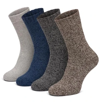 Imagen de Calcetines Térmicos para Hombre 4 Pares de Gruesos Mezcla Lana, Talla EU 39 46