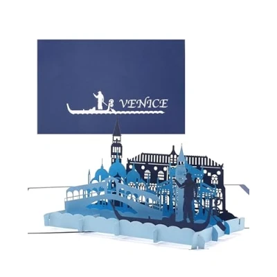 Imagen de &#039;Carte Pop Up&quot;Venise Panorama &amp; gondel Fahrt 3d carte de vœux souvenir, d&#039;anniversaire, voyage, bons d&#039;Städter eise, miel, mariage Voyage Fiançailles