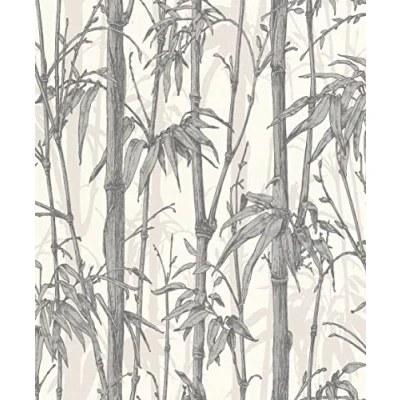 Imagen de Rasch Papel pintado no tejido (Botanical) gris blanco 10,05 m x 0,53 Florentine III 484830