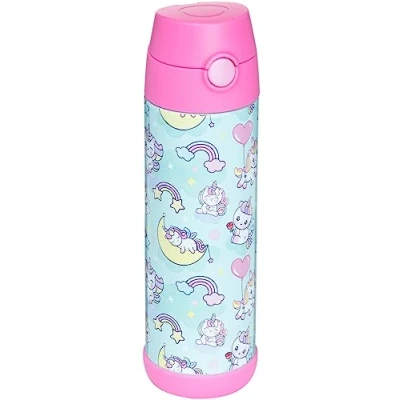 Imagen de Snug Termo para niños, botella agua con aislamiento al vacío y pajita