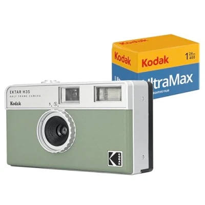 Imagen de KODAK EKTAR H35 Cámara de película Medio Marco (Salvia, Paquete con 24 exp)