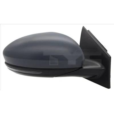 Imagen de Espejo retrovisor Tyc 328 0271 derecha imprimado para ajuste elect. espejo, convexo, calefactable, con sensor de temperatura, abatible eléctricamente