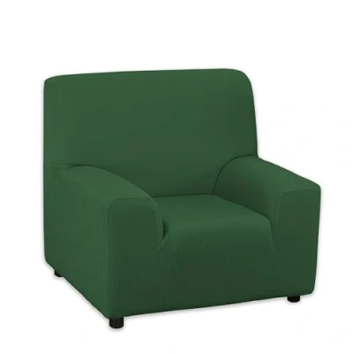 Imagen de Martina Home Emilia, Funda Elástica para Sofá de 1 Plaza, Verde Botella, 70 a 110 cm ancho