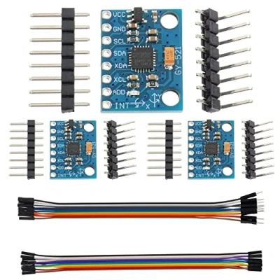 Imagen de EPLZON 3 piezas MPU 6050 GY 521 MPU6050 Módulo de acelerómetro ejes 6 DOF Sensor giroscopio 16 bits convertidor AD salida datos IIC I2C para Arduino