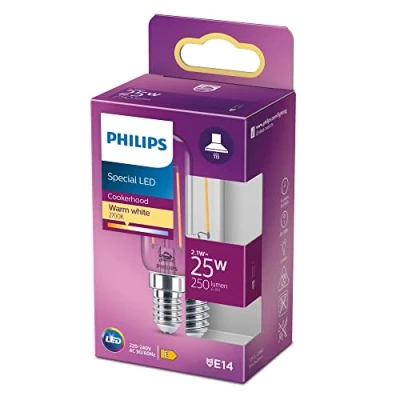 Imagen de Philips Bombilla LED cristal 25W T25L E14, transparente, no regulable