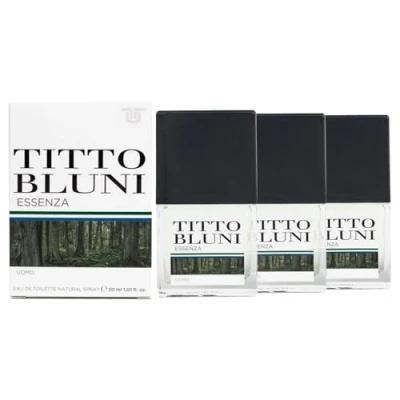 Imagen de Titto Bluni Essenza Uomo 3x30 ml, Perfume Hombre, Colonia Uomo, Perfumada y en Formato Spray, Eau de Toilette Masculina, Intensa Fresca, Elegante Larga Duración