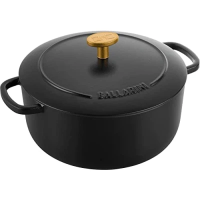 Imagen de BALLARINI Bellamonte Cocotte, rustidera, olla de cocción hierro colado esmaltado, redonda, 20 cm, 2,5 l, negro