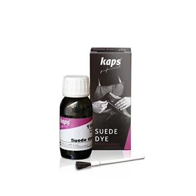 Imagen de Tinte para zapatos de Nubuck y gamuza, color reparación pintura zapatos, bolsas artículos piel, con pincel aplicar, muchos colores, por Kaps, Marrón Medio