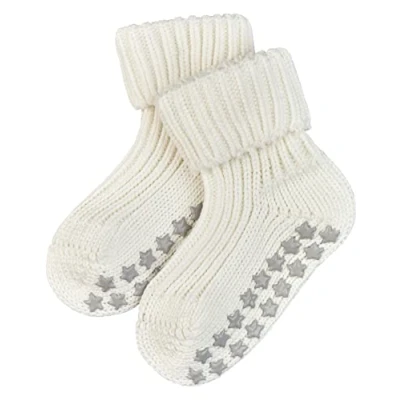 Imagen de FALKE Catspads Cotton B HP algodón puños en la suela 1 par, Calcetines para casa Unisex bebé, Blanco (Off White 2040), 62 68