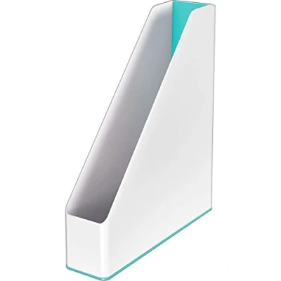 Imagen de Leitz Revistero WOW de con combinación dual color, Blanco/Turquesa