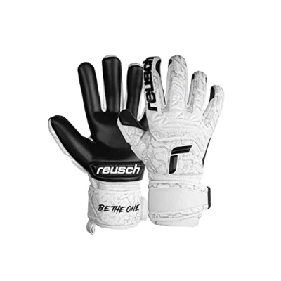 Imagen de Reusch Attrakt Freegel Infinity Guantes de Portero Unisex con Costura Interior y Revestimiento Infinity, adecuados para césped Artificial, 8,5, Color Blanco Negro
