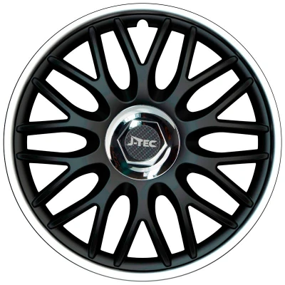 Imagen de J TEC Orden R J16520 Tapacubos 16in negro/plata, cromo
