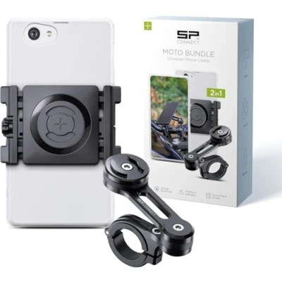 Imagen de SP Connect Soporte universal para teléfono móvil moto, bicicleta, ciclomotor, scooter, accesorio navegador de todos los teléfonos inteligentes como iPhone, Samsung