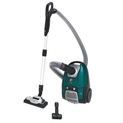 Imagen de Hoover H Energy 500 aspiradora de piso con bolsa 3,5 L y filtro HEPA, extra silenciosa (69 dBA) sistema automático eliminación bolsas boquilla para mascotas, edición ALERGY