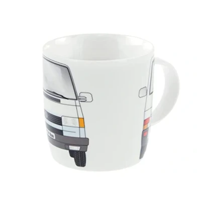 Imagen de BRISA VW Collection Volkswagen Taza grande de cerámica para cafété o cappuccino T4 Camper Bus (Blanco/VW T4)