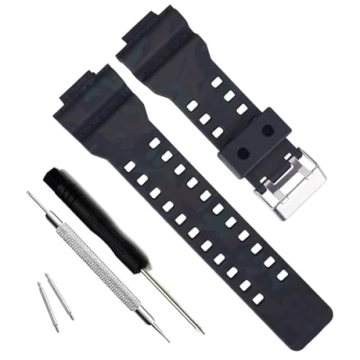 Imagen de Correa de Repuesto Resina Natural para Reloj Casio G Shock GD120/GA 100/GA 110/GA 100C (Camouflage Black)