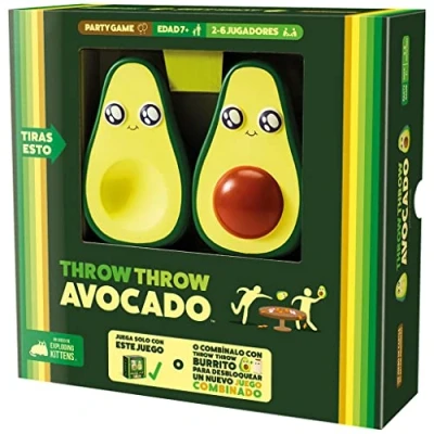 Imagen de Exploding Kittens Throw Avocado Juego para Fiestas De Balón Prisionero Todas las Edades a Partir 7 Años 2 6 Jugadores 15 Minutos por Partida Español