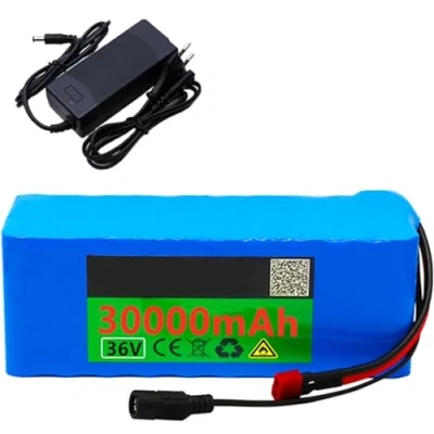 Imagen de BDBLFLTZ Batería Bicicleta Eléctrica 36 V Y 30 Ah, Litio 10S3P para con Cargador, Scooter Motores 250 W 1000 XT60