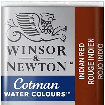 Imagen de Winsor &amp; Newton Cotman Acuarela En Pastilla, Rojo Indio, 1,9x1,6x1,1 cm