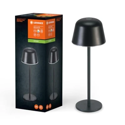 Imagen de LEDVANCE ENDURA STYLE TABLE Außenleuchte, 2,5W, 200lm, dunkelgrau, Tischleuchte, wiederaufladbarer Akku, IP54 Schutzklasse, stufenloses Dimmen, Lichthelligkeits Memory Funktion