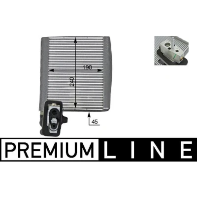 Imagen de MAHLE ORIGINAL AE 119 000P Evaporador sin válvula de expansión