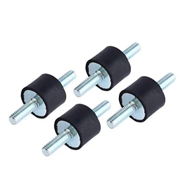 Imagen de 4 soportes de aislamiento m6 20 x 15, Keenso aislador goma antivibraciones monta el amortiguador bomba compresor aire con tornillos. antivibrante