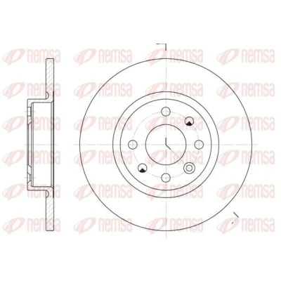 Imagen de REMSA 6209.00 Disco de freno Eje delantero 260, 260 12 6 macizo VOLVO: 440 K, 460 L, 480 E