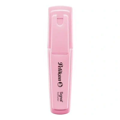 Imagen de Pelikan Signal Baby Pink, Subrayadores Rosa Pastel, a Base de Agua, Lavables, Respetuosos con la Piel, Paquete 10 Unidades