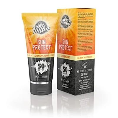 Imagen de Believa Tattoo crema bronceadora Protector solar factor 50+ (UVB +50 UVA +95) 100ml