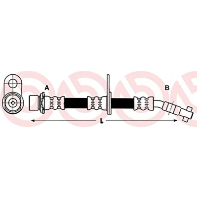 Imagen de BREMBO T 83 010 Latiguillos de Freno 515 F10X1 TOYOTA: Avensis I Familiar