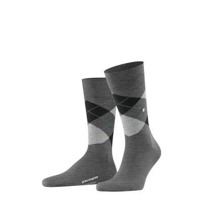 Imagen de Burlington Edinburgh Rautenmuster Argyle CLIP ONE SIZE 4046 Calcetines, Hombre, Talla: 41 46, Grau braun