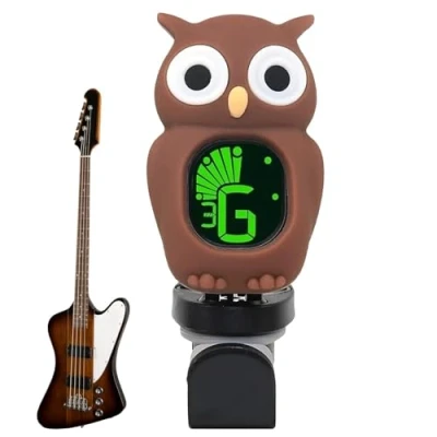 Imagen de Electric Guitar Tuner Professional Chromatic Clip on, Cartoon Owl Ukulele Tuner, Acoustic with LCD Display for Guitar, Bass, Ukulele, Violin