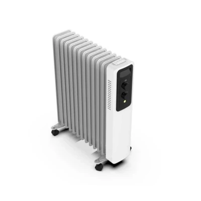 Imagen de UNIVERSALBLUE Radiador de Aceite 2000W 9 Elementos Calefactores, Termostato Ajustable, Calienta Habitaciones hasta 20 m², Portátil con Ruedas, Sistema Seguridad