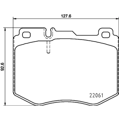 Imagen de HELLA 8DB 355 021 671 Juego de pastillas freno preparado para indicador desgaste MERCEDES BENZ: Clase C Berlina, E GLC Coupé