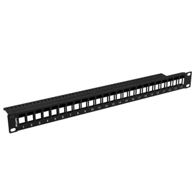 Imagen de LANBERG KEYSTONE PATCH PANEL 19&#039;&#039;, 24 PORT 1U, BLACK