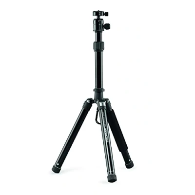 Imagen de Cullmann 52525 Trípode de Viaje móvil Neomax 240 con Soporte para Smartphone (Altura extensión 112 cm, tamaño Embalaje 25,5cm, Capacidad Carga 3kg, Peso 666g), Negro