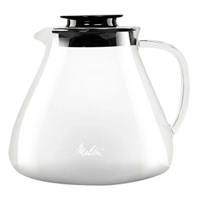 Imagen de Melitta Jarra de cristal, Para preparación manual café con portafiltros Pour Over, Asa antiquemaduras, 1L, Transparente