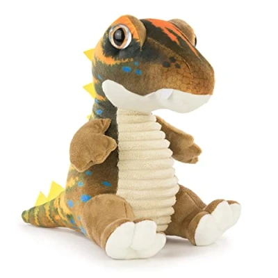 Imagen de BARRADO Peluche Dinosaurio Rex 26 Centímetros Multicolor Calidad Super Soft (Marron y Naranja)