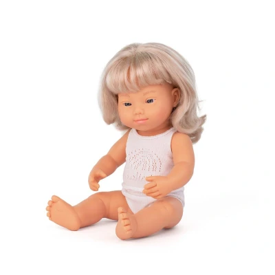 Imagen de Muñeca Síndrome Down Rubia 38 cm