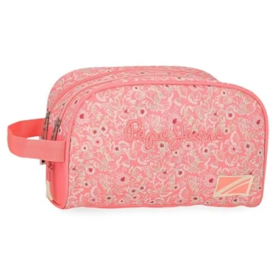 Imagen de Pepe Jeans Nahid Neceser Dos Compartimentos Adaptable Rosa 26x16x12 cms Poliéster by Joumma Bags