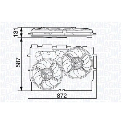 Imagen de MAGNETI MARELLI 069422582010 Ventilador de Radiador 388 12 240 FIAT: Ducato III Furgón, Bus, Camión plataforma / Chasis