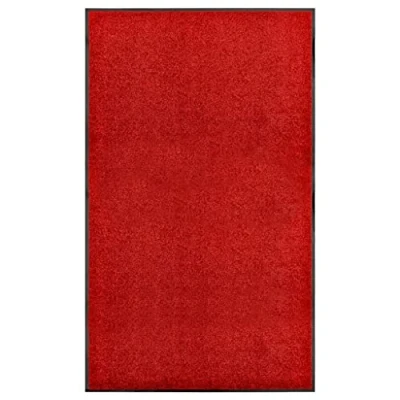 Imagen de vidaXL Felpudo Lavable Gruesa Alfombra de Entrada Pasillo Exterior Interior Casa Puerta Estera Bienvenida Antideslizante Rojo 90x150 cm